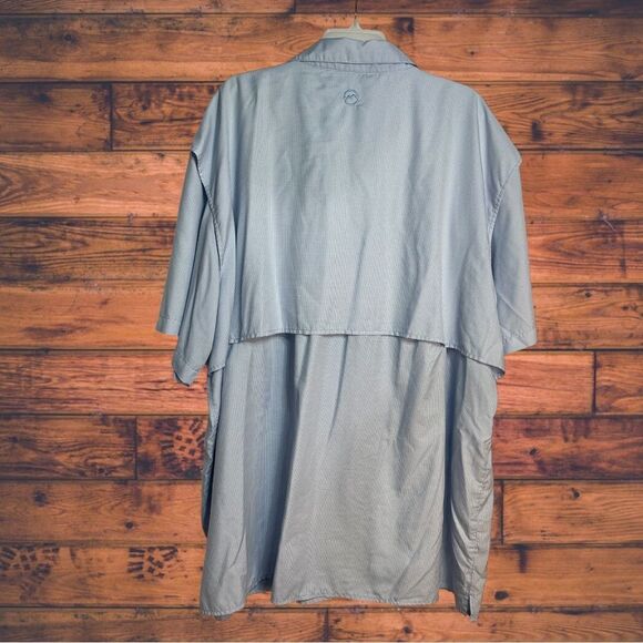 5 for $25🔥Magellan Pale Blue Plaid Button Front Relaxed Fit Shirt 4XL - Picture 2 of 6